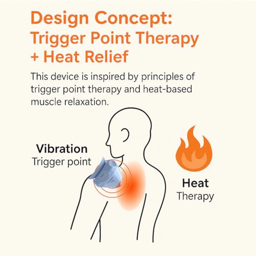 Heated Vibrating Massage Ball with Suction Base – 2 Heat & 2 Vibration Modes, Deep Tissue Trigger Point Massager for Back, Neck, Feet & Muscle Recovery