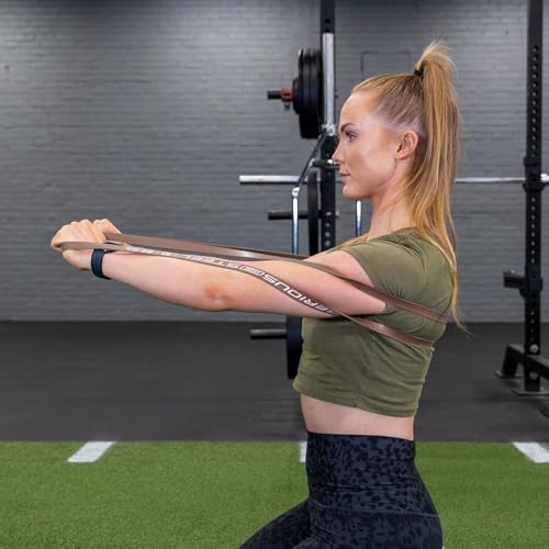 Serious Steel Fitness Non Latex (Latex Free Resistance Bands) Resistance Bands Exercise Bands | Use for Pull-Ups, At Home Workouts, Strength Training and Resistance Training(41" Sets) - color: #2 Taupe - (10-85 lbs)