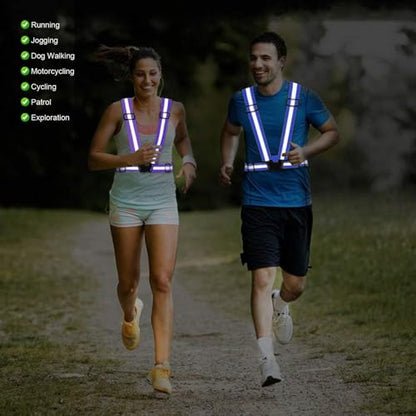 Reflective Vest Running Gear, 2-10Pack High Visible Safety VES - color: Blue+Purple