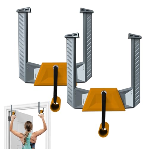 Doorway Pull Up Bars Portable Compact No Drilling Required Comfortable - color: Gray