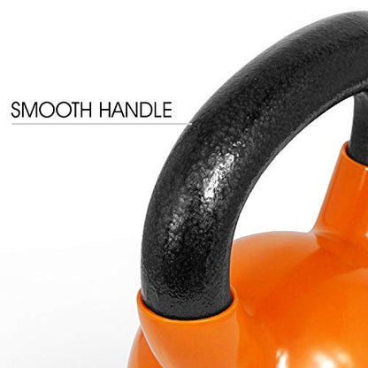 Yes4All Kettlebell, Vinyl Coated Kettlebell Cast Iron Sets with Stable Flat Bottom for Full Body Workout, Push up, Grip Strength Training & Weights Exercises - color: Multicolor, style: 20 - 25lb