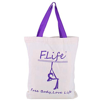 F.Life Aerial Yoga Hammock kit- Yoga Swing Multicolor 5 yards-Flying Yoga Include Daisy Chain,Carabiner and Pose Guide - color: Purple Pink Ombre
