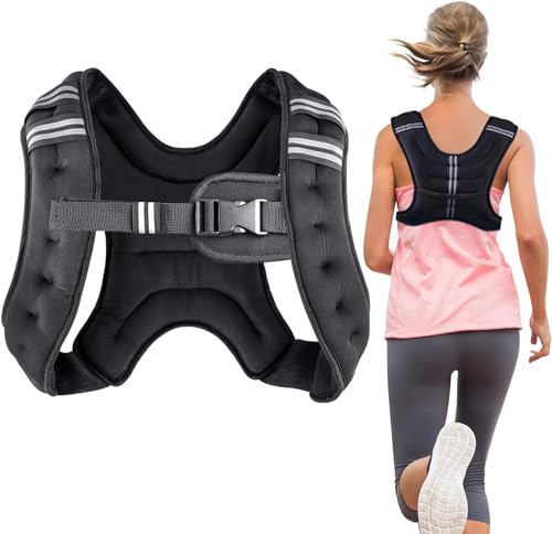 Henkelion Weighted Vest Weight Vest for Men Women Kids Weights Included, Body Weight Vests Adjustable for Running, Training Workout, Jogging, Walking - color: Black, size: 12 lbs