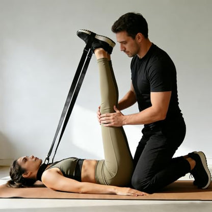 Leg Stretcher Strap for Flexibility, Adjustable Padded Nylon Stretching Band for Yoga, Ballet, Pilates