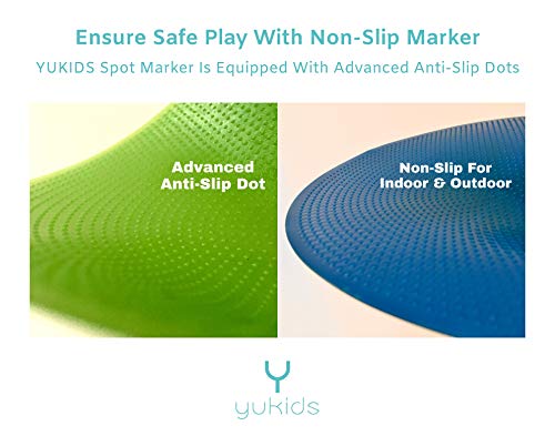 Poly Spot Markers - Non-Slip Rubber Agility Dots - Perfect for Sports (e.g. Soccer, Basketball) and Gym Training, Dance Class, PHYS Ed (PE) Equipment and Classroom Org (Set of 30)
