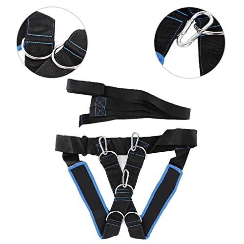 Sled Shoulder Harness Resistance Band Set for Speed Training for Strength Building Black Blue Nylon