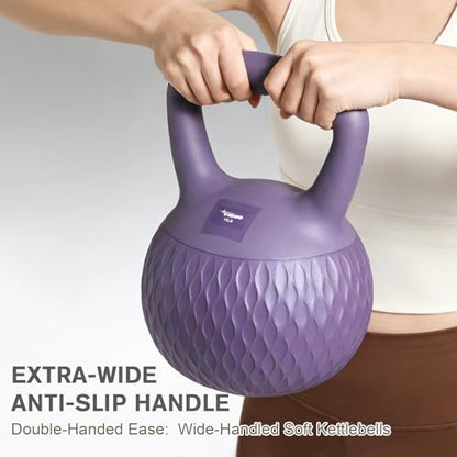 YIGUO Soft Kettlebell, Kettlebells Cushioned Impact-Resistant Base and Anti-Slip Grip, Strength Training Kettle Bell for Women and Men, Home Workout