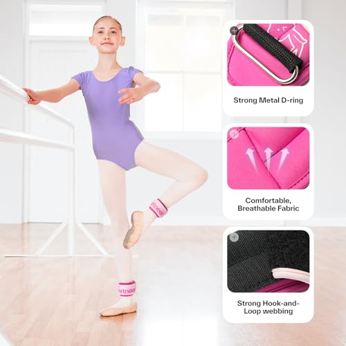 Sportneer Ankle Weights 0.5/1/2/3/5 LBS 1 Pair Wrist Leg Arm Weights - color: Pink, size: 0.5 lb x 2