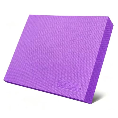 Professional Foam Balance Pad, Large Balance Pads for Physical Therapy, Foam Balance Board for Rehabilitation Stability Workout Knee and Ankle Exercise Strength Training - color: Purple, size: L(15.7x12.99x2in)