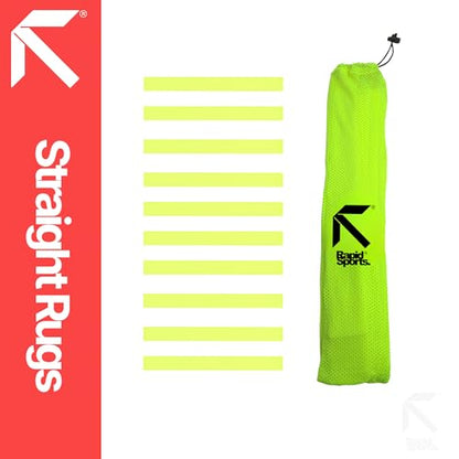 Fitness Health Speed Agility Flat Strip Marker 50 Cm (Set of 10) Fl. Yellow