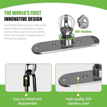 Swing Hanger Heavy Duty Punching Bag Hanger Ceiling Mount with Bearing 900 LB Capacity Heavy Bag Hanger Stainless Steel Swing Hardware for Indoor Hanging Chair Outdoor Swing Set - size: Size 5