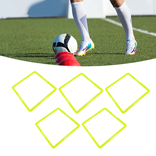 5 Pcs Agility Training Rings, Speed Agility Rings for Basketball Football Soccer, Multifunctional Quadrilateral PP Training Equipment with Carrying Strap for Indoor