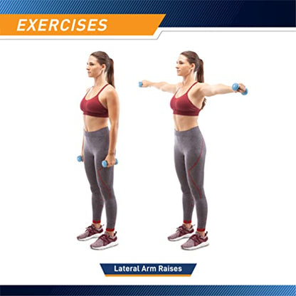 Marcy Neoprene Dumbbell Set (3 Pairs) with Carrying Case