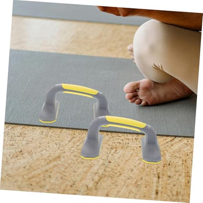2Pcs Pushup Handles for Floor Workout Anti-slip Soft Plastic Bars with Stable Grip and Bottom Pads Portable Strength Training Equipment for Home Fitness and Body Sculpting