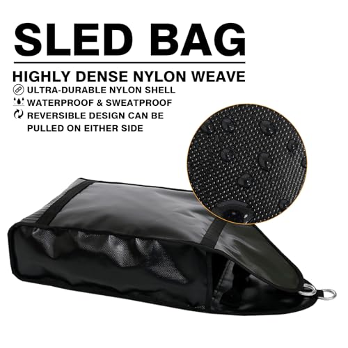 Weight Sled Trainer Adjustable, Upgrade Sandbag Sled Trainer Resistance Sled Trainer for Sprinter Speed Training Indoor Outdoor, Running Sled Trainer with 3 Weight Sandbags