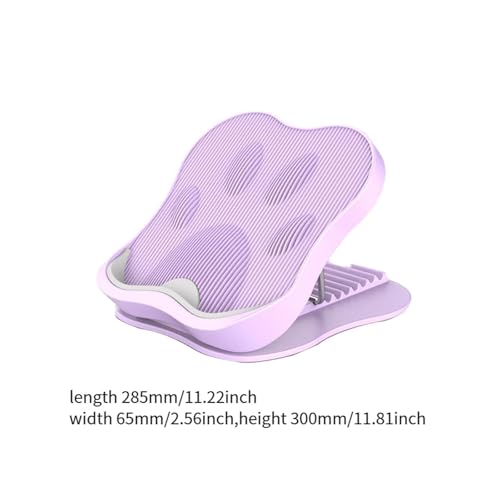 Calf Stretching Board Calf Stretcher Anti Slip Foldable Standing Leg Stretching Adjustable Fitness Board for Heel Hamstring, Pink(Violet)