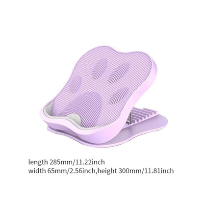 Calf Stretching Board Calf Stretcher Anti Slip Foldable Standing Leg Stretching Adjustable Fitness Board for Heel Hamstring, Pink(Violet)