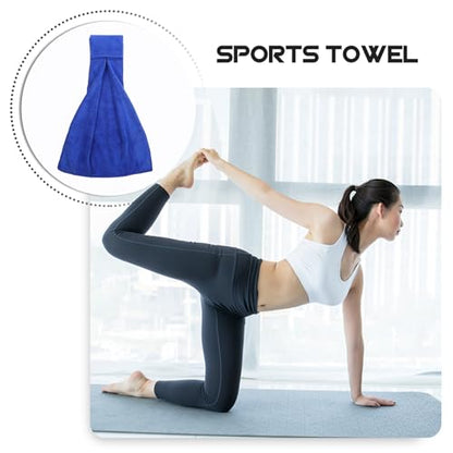 Quick Dry Sports Towel with Hook Loop, Portable Fitness Sweat Towel for Gym, Yoga, Golf – Fast Drying, Lightweight Microfiber in Navy Blue for Travel and Workout