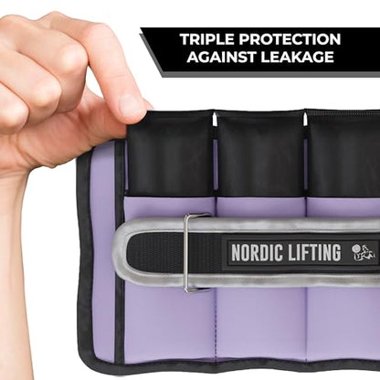 Adjustable Ankle Weights for Women & Men – 1 Pair (2–10 lbs) Wrist, Arm & Leg Weights for Gym, Yoga & Home Workouts – Secure Fit Strap Design – Durable Fitness Training Equipment - color: Purple Yam