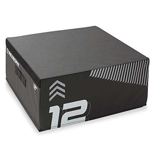 Philosophy Gym Soft Foam Plyo Box, Stackable Plyometric Jump Box for Home Gym, HIIT, Jumps, Step-Ups, Agility and Strength Training