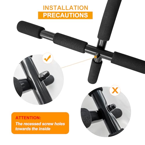 ENERGI CORE Pull Up Bar for Doorway – Multi-Grip Chin Up Bar, No Screws Required – Heavy Duty Door Frame Bar for Home Gym, Strength Training & Upper Body