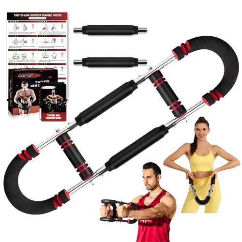 COFOF Exercise hand grippers, Adjustable Forearm Strengthener with Training Poster