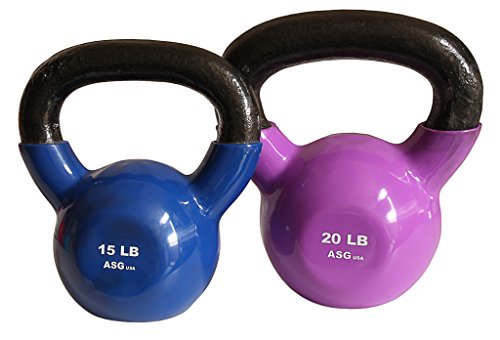 Ader Vinyl Kettlebells Set 12, 15,18,20,25, 30lbs - color: 15,20lb