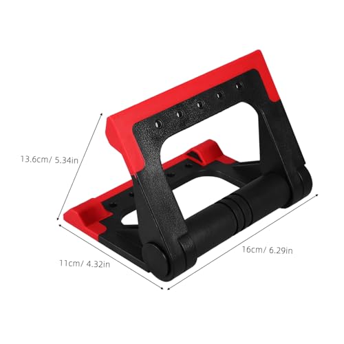 Pair of Foldable Crimson Push-up Stands for Men and Women Home Fitness Equipment Portable Strength Training Push-up Rack for Floor Workouts