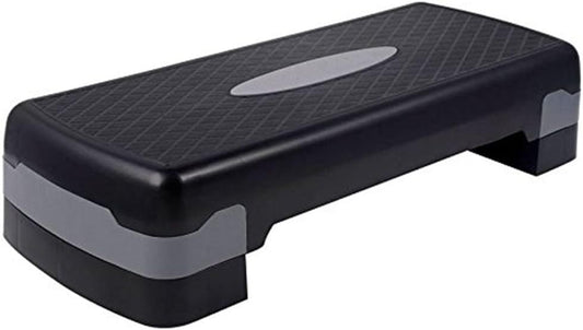 Height-Adjustable 4"-6" Aerobics Step Platform Fitness Equipment Workout Stepper Trainer For Indoor Exercise - color: Grey