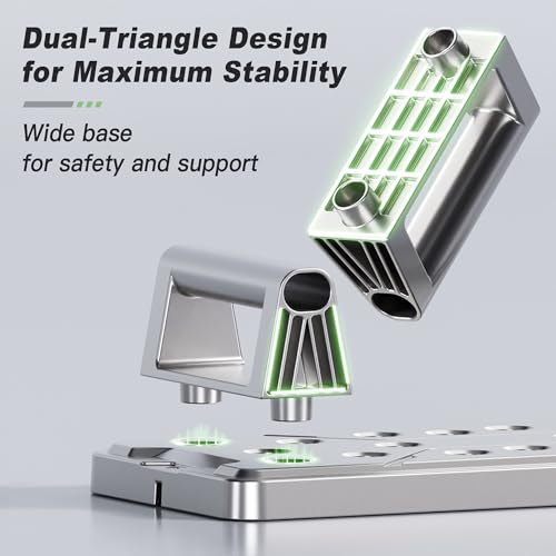 Aluminum Push Up Board with Resistance Bands, 1100 lb - color: silver
