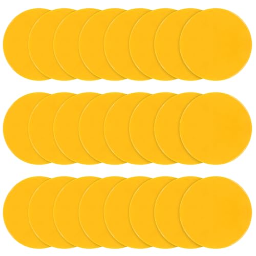 4inch & 9inch Poly Spots Spot Markers for Gym Floor, 12/24 Pcs Flat Cones Non-Slip Rubber Floor Dots Agility Markers for Soccer Basketball Sports Speed Training, Dance, Classroom Activities - style: 24Pcs 9 inch Yellow