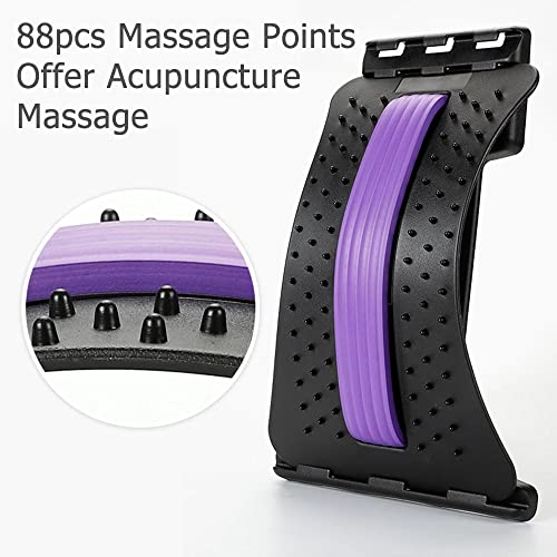 Back Massager Stretcher Equipment Massage Tools Magic Stretch Fitness Lumbar Support Relaxation Spine Pain Relief (Blue)