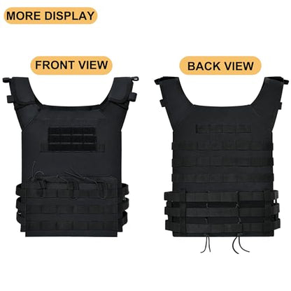 TACWINGS Outdoor Tactical Vest,Ultra-Light Breathable Adjustable Lightweight Airsoft Vest for Outdoor Paintball Training