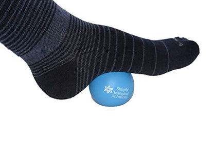 Deep Tissue Massage Therapy Balls: Set of Two with Mesh Bag for Self-Care Pain Relief, Myofacial Therapy, Physical Therapy, Deep Tissue Pressure. Yoga, Pilates Blue 63mm