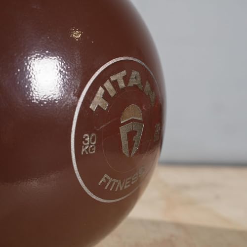 Titan Fitness Competition Kettlebell, Single Piece Casting, KG Markings, Full Body Workout - size: 66.0 Pounds