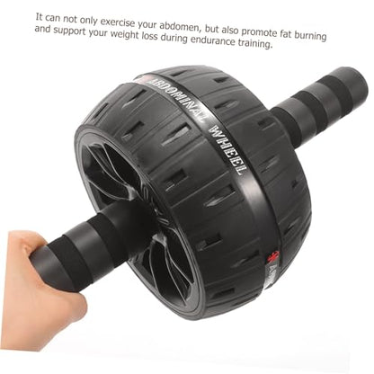Silent Ab Roller Wheel with Knee Pad Fitness Equipment for Core Strengthening Comfortable Ergonomic Handles Suitable for Men Women Beginners and Experts