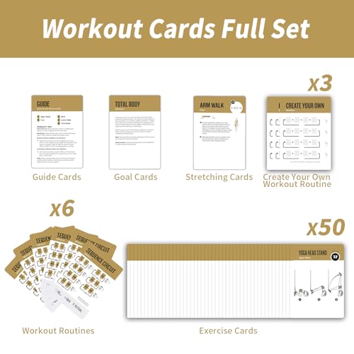 Suspension Workout Cards, 62 Exercises Cards Deck Large Size 5" x 3.5" Fitness Cards for Women & Men, Beginner Fitness Guide to Training Exercises at Home or Gym (Suspension, Vol 2) - style: Suspension Vol2