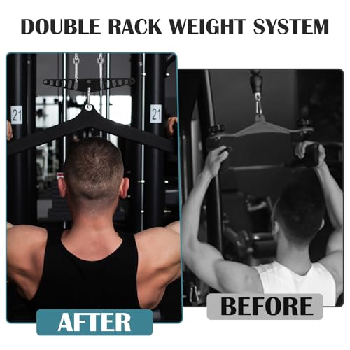 Multi-Grip LAT Pull Down Bar for Home Gym Fitness, Cable Machine Attachment, Spreader Plate LAT Pulldown Attachments for Pulley System Cable Machine