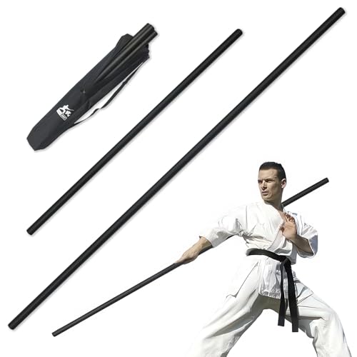 4ft & 6ft Collapsible Bo Staff – Foam-Padded Martial Arts Training Staff for Safe Practice, Portable Design with Carry Bag