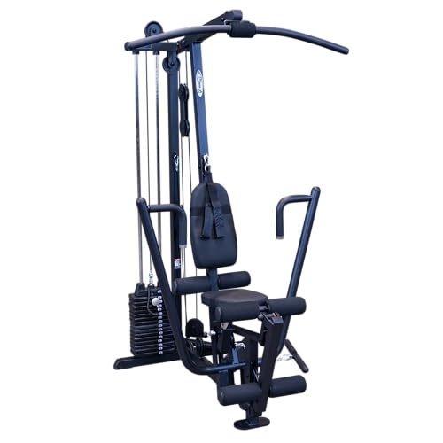Body-Solid Powerline Adjustable Power Rack - 18-Level Strength Training Heavy-Duty Steel Frame with Safety Rods and Chin-Up Bar for Home Gym, Silver - color: Black, size: 55" x 47" x 83"