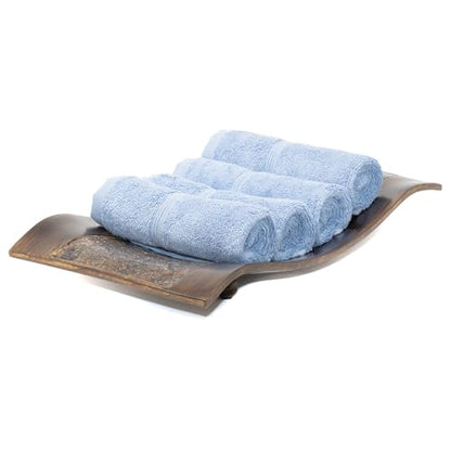 Mosobam Luxury Turkish Washcloths, 4 Pack, 13 x 13 in, 700 GSM, Allure Blue - color: Allure Blue, size: Washcloths, Set of 4