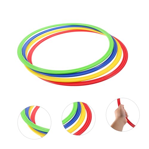 Abaodam 4pcs Agility Training Rings Versatile Plastic Speed Hoops for Soccer Drills Coordination Improvement Durable for Multiple Sports Activities