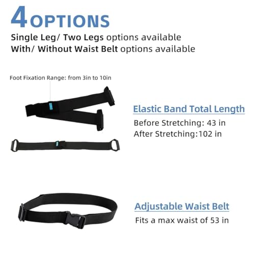 Leg Lifter Strap & Stretching Aid for Stroke Recovery, Hands-Free Physical Therapy Band for Elderly & Bedridden, Leg Rehabilitation Equipment for Knee Hip Surgery & Foot Drop (1 Foot) - color: 1 Foot