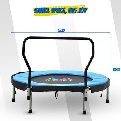 40''- 48'' Toddler Trampoline - ASTM Approved – 3ft/4ft Trampoline for Toddlers 3-5 Age - Trampoline with Safety Enclosure - Perfect Toddler Gift- Max 130 LB