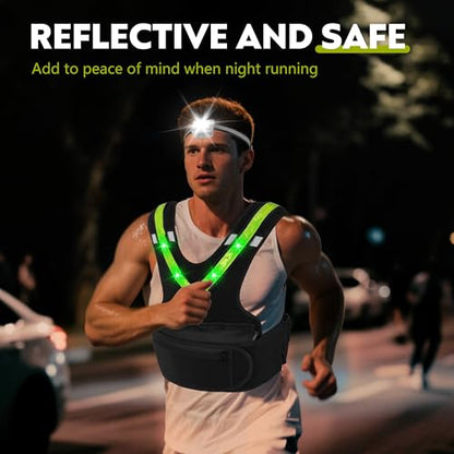 Weighted Vest for Women Men, Sport Running Weighted Vest with Reflective Strips and LED Flashing Sash, 10lbs/20lbs Weight Vest for Strength Training and Workout - size: 20LBS