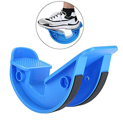 Foot Rocker Calf Stretcher Foot Massage Tool ABS Durable Lightweight Wear Slant Board for Home Office Travel Black Rose Red Blue Yellow Optional 27x13x10cm (Blue)