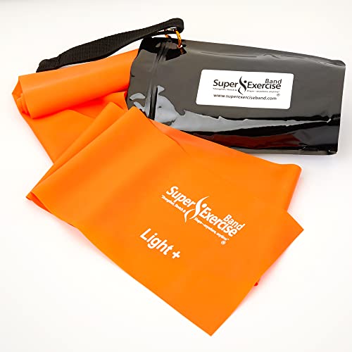 Resistance Bands for Working Out | 7Ft Long Resistance Bands |Super Exercise Bands with Carry Pouch and Door Anchor I Latex Free Workout Bands Including an Exclusive Workout App and E-Book - color: Light+ Orange
