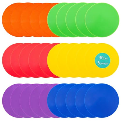 Poly Spots Spot Markers 4.72 Inch & 9 Inch Multicolor Floor Dots - style: 9inch 30pcs