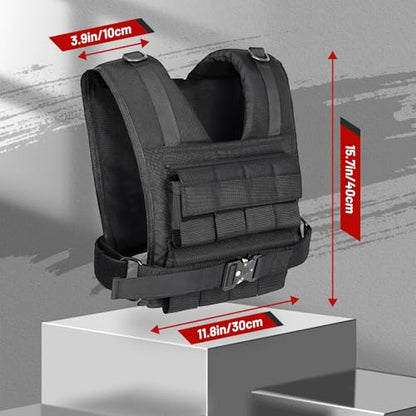 Weighted Vest Men 26lbs | 35lbs | 45lbs, Weighted Workout Vest With Removable Iron Weights, Weight Vest for Men and Women, Heavy Duty Weighted Exercise Vest for Strength Training Running Walking - size: 35lbs