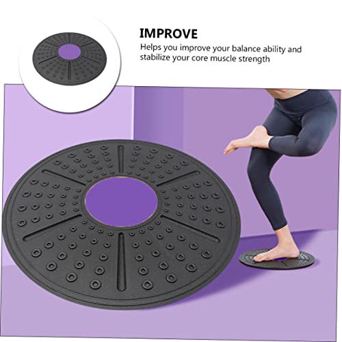 VOSAREA Balance Training Board Purple PP Material Non Slip Fitness Equipment for Core Strength Stability Posture Improvement Yoga and Home Exercise